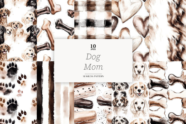 Puppy Paw Print Seamless Pattern | Dog Lover Digital Paper Digital Pattern GlamArtZhanna 