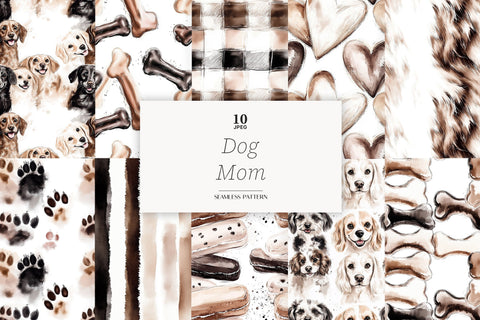 Puppy Paw Print Seamless Pattern | Dog Lover Digital Paper Digital Pattern GlamArtZhanna 