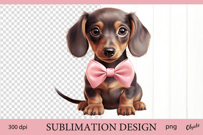 Puppy Sublimation PNG. Dachshund Sublimation PNG Sublimation Olga Terlyanskaya 