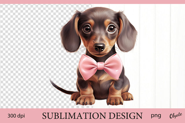 Puppy Sublimation PNG. Dachshund Sublimation PNG Sublimation Olga Terlyanskaya 