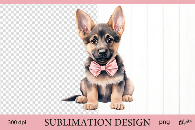 Puppy Sublimation PNG. German Shepherd Sublimation PNG Sublimation Olga Terlyanskaya 