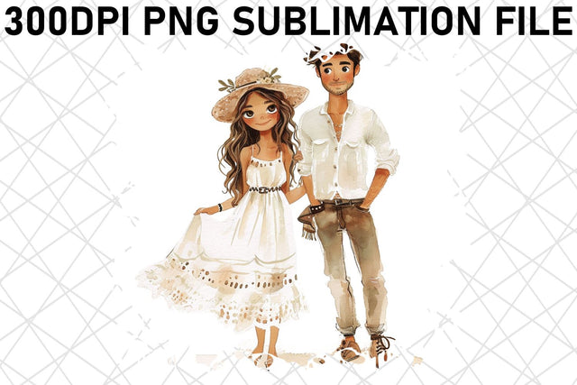 Pure Devotion: Watercolor Marriage Bundle Sublimation afrosvg 