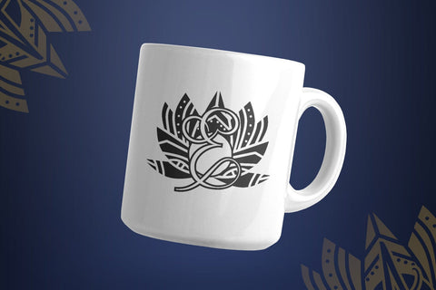 Pure Lotus Mandala Monogram Font Dm Letter Studio 