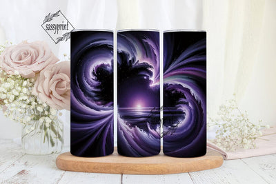 Purple Abstract Swirl 20oz Tumbler Wrap Sublimation sassyprint 