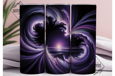 Purple Abstract Swirl 20oz Tumbler Wrap Sublimation sassyprint 