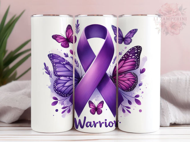 Purple Awareness Ribbon 20oz Tumbler Wrap PNG, Fibromyalgia Tumber Png, Straight & Tapered Tumbler Wrap, Instant Digital Download Sublimation Li Zamperini 
