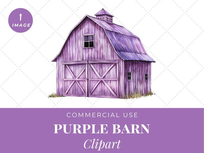 Purple Barn Clipart | Farm PNG SVG Paige Cole Studio 