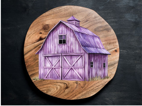 Purple Barn Clipart | Farm PNG SVG Paige Cole Studio 