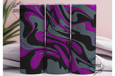 Purple Black Gray Swirl 20oz Tumbler Sublimation sassyprint 