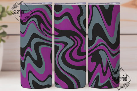 Purple Black Gray Swirl 20oz Tumbler Sublimation sassyprint 