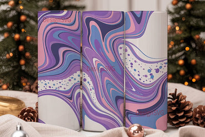 Purple Blue Marble 20oz Tumbler Wrap Sublimation DesignSVG 