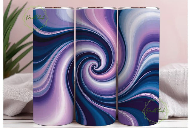 Purple Blue Marble 20oz Tumbler Wrap Sublimation PixelChick 