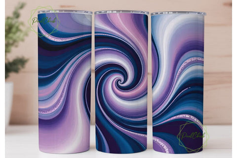 Purple Blue Marble 20oz Tumbler Wrap Sublimation PixelChick 