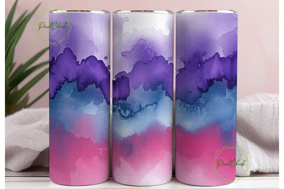 Purple Blue Pink Gradient 20oz Tumbler Sublimation PixelChick 