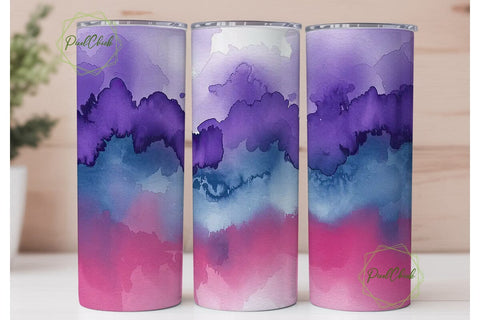 Purple Blue Pink Gradient 20oz Tumbler Sublimation PixelChick 
