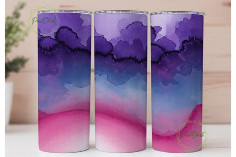 Purple Blue Pink Gradient 20oz Tumbler Sublimation PixelChick 