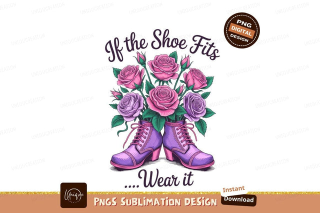 Purple boots with pink and purple roses shoes Sublimation Designangry 