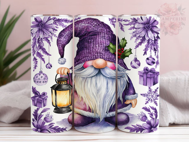 Purple Christmas Gnome 20oz Tumbler Wrap PNG, Purple Gnome Tumbler Png, Straight & Tapered Tumbler Wrap, Instant Digital Download Sublimation Li Zamperini 