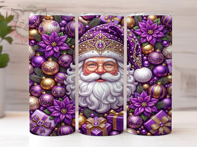 Purple Christmas Santa 20oz Tumbler, Purple Santa, Christmas Santa, Purple Christmas, Santa Tumbler, Purple Santa PNG, Christmas Santa PNG, 20oz Tumbler Wrap Sublimation Lara' s Designs 