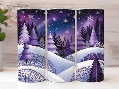 Purple Christmas Tree Holiday Tumbler, Festive Purple Sublimation Design, Holiday Tree Cup Art, 20oz Xmas Tumbler, Whimsical Purple Mug, Stylish Christmas Cup, Cozy Tree Wrap Sublimation Lara' s Designs 