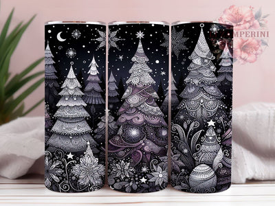 Purple Christmas Tree Tumbler, Holiday Sublimation Wrap, 20oz Drinkware Design, Festive Purple Art, Christmas Tree Tumbler Design, Winter Tumbler Wrap, Digital Download Sublimation Li Zamperini 