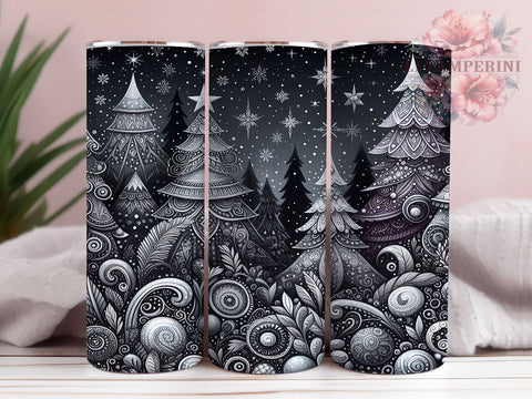 Purple Christmas Tree Tumbler, Holiday Sublimation Wrap, 20oz Drinkware Design, Festive Purple Art, Christmas Tree Tumbler Design, Winter Tumbler Wrap, Digital Download Sublimation Li Zamperini 