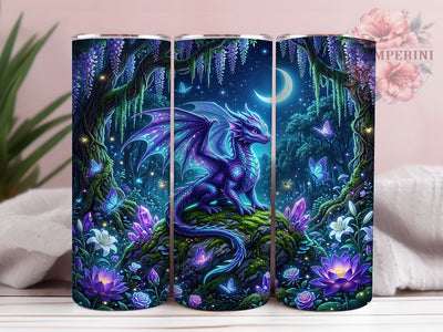 Purple Crystal Dragon 20oz Tumbler, Purple Crystal, Crystal Dragon, Dragon Tumbler, Purple Dragon PNG, Crystal Dragon PNG, Dragon Tumbler PNG, 20oz Tumbler Wrap Sublimation Li Zamperini 
