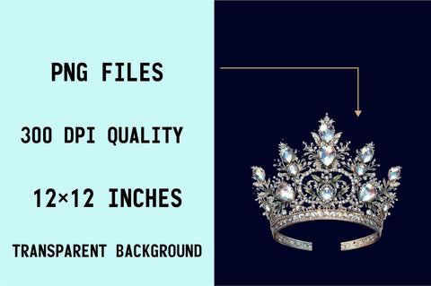 Purple Diamond Queen Tiara Sublimation Clipart Bundle Sublimation SVGArt 