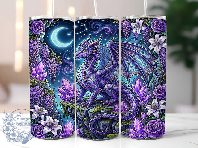 Purple Fantasy Dragon 20oz Tumbler, Purple Dragon PNG, Fantasy Dragon, Dragon Tumbler, Purple Fantasy, Fantasy Tumbler, Purple Dragon Art, Dragon Tumbler PNG Sublimation ToriDesigns 