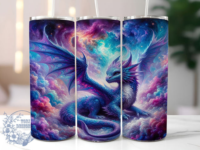 Purple Fantasy Dragon Tumbler, Fantasy Theme, Mystical Art, Bold Design, Whimsical Style, 20Oz Tumbler, Sublimation Wrap Sublimation ToriDesigns 