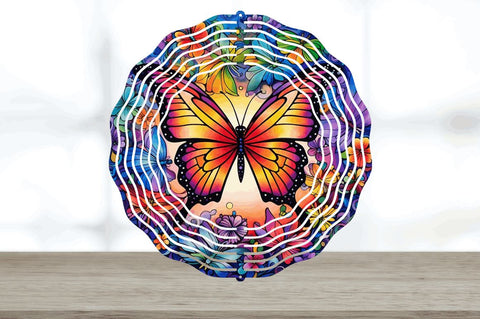 Purple Floral wind spinner Sublimation Regulrcrative 