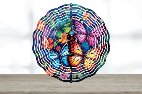 Purple Floral wind spinner Sublimation Regulrcrative 