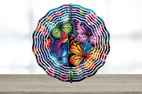Purple Floral wind spinner Sublimation Regulrcrative 