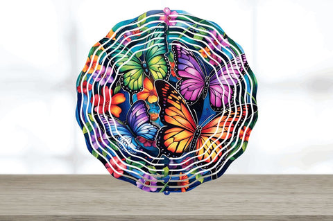 Purple Floral wind spinner Sublimation Regulrcrative 