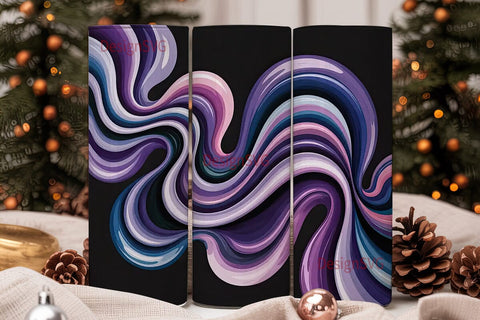 Purple Flow Abstract 20oz Tumbler Wrap Sublimation DesignSVG 