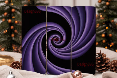 Purple Flow Abstract 20oz Tumbler Wrap Sublimation DesignSVG 
