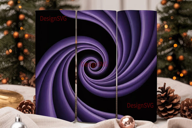 Purple Flow Abstract 20oz Tumbler Wrap Sublimation DesignSVG 