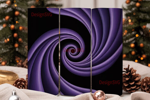 Purple Flow Abstract 20oz Tumbler Wrap Sublimation DesignSVG 