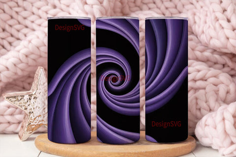 Purple Flow Abstract 20oz Tumbler Wrap Sublimation DesignSVG 