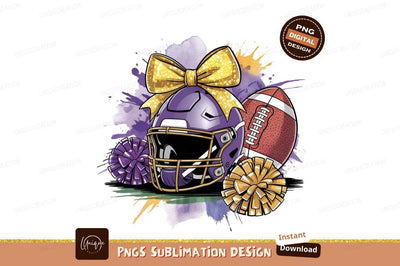 Purple Football Team Design Sublimation Png Sublimation Designangry 