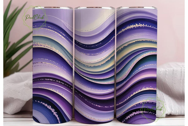Purple Galaxy Shimmer Tumbler Design Sublimation PixelChick 