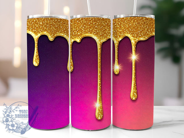 Purple Glitter 20oz Tumbler Wrap, Purple Glitter Tumbler, Sparkly Drinkware, 20oz Tumbler Wrap, Glitter Design, Party Gift, Bling Tumbler, Sublimation Art Sublimation ToriDesigns 