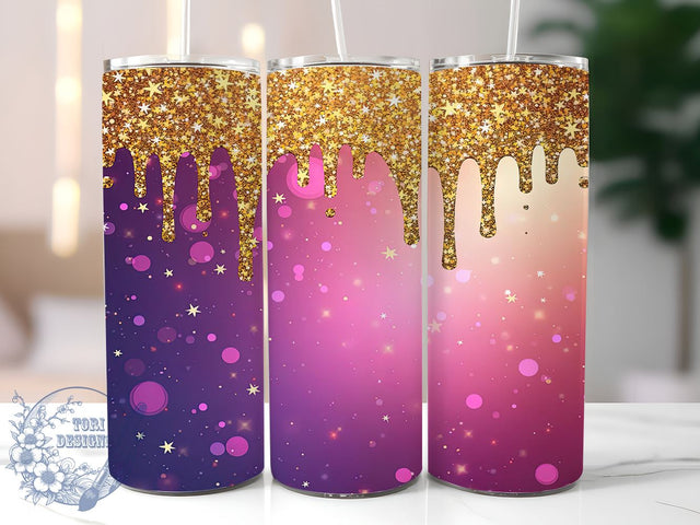 Purple Glitter 20oz Tumbler Wrap, Purple Glitter Tumbler, Sparkly Drinkware, 20oz Tumbler Wrap, Glitter Design, Party Gift, Bling Tumbler, Sublimation Art Sublimation ToriDesigns 