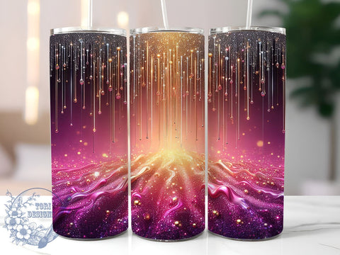 Purple Glitter 20oz Tumbler Wrap, Purple Glitter Tumbler, Sparkly Drinkware, 20oz Tumbler Wrap, Glitter Design, Party Gift, Bling Tumbler, Sublimation Art Sublimation ToriDesigns 