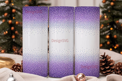 Purple Glitter Gradient 20oz Tumbler Sublimation DesignSVG 