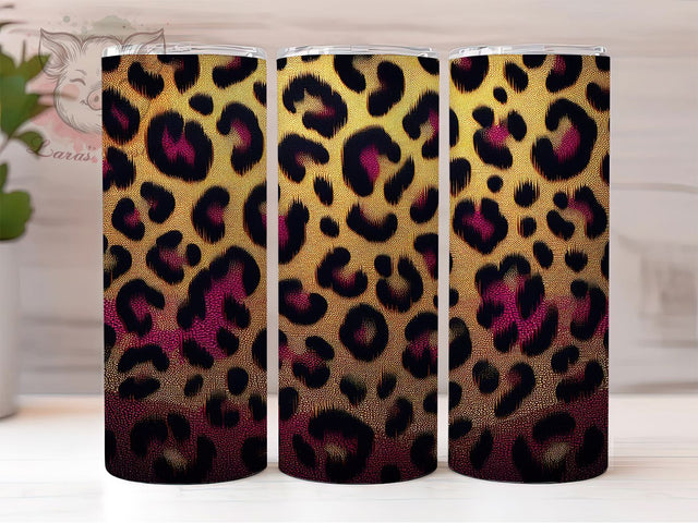 Purple Glitter Leopard Sparkle Tumbler, Glitter Leopard Print Tumbler, Gold Glitter Tumbler Wrap, 20Oz Tumbler Design, Animal Print Tumbler PNG, Sparkle Leopard Tumbler Sublimation Lara' s Designs 