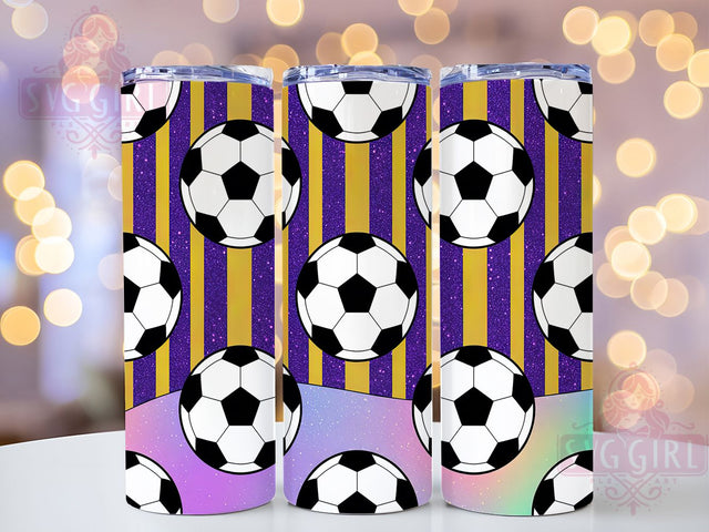 Purple Glitter Soccer Mom Tumbler Wrap, Purple Glitter Tumbler, Soccer Sublimation Png, Glitter Soccer Design, Soccer Mom Gift, 20oz Skinny Tumbler, Purple Soccer Png Sublimation SvggirlplusArt 
