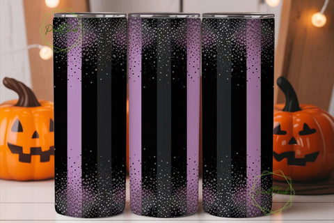 Purple Glitter Stripes 20oz Tumbler Wrap Sublimation PixelChick 
