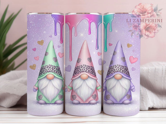 Purple Glitter Valentine Gnome Tumbler, Glitter Gnome Design, Sparkly Valentine Art, 20Oz Wrap Design, Valentine Sublimation, Cute Gnome Hearts, Purple Love Theme Sublimation Li Zamperini 