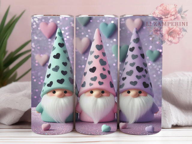 Purple Glitter Valentine Gnome Tumbler, Glitter Gnome Design, Sparkly Valentine Art, 20Oz Wrap Design, Valentine Sublimation, Cute Gnome Hearts, Purple Love Theme Sublimation Li Zamperini 